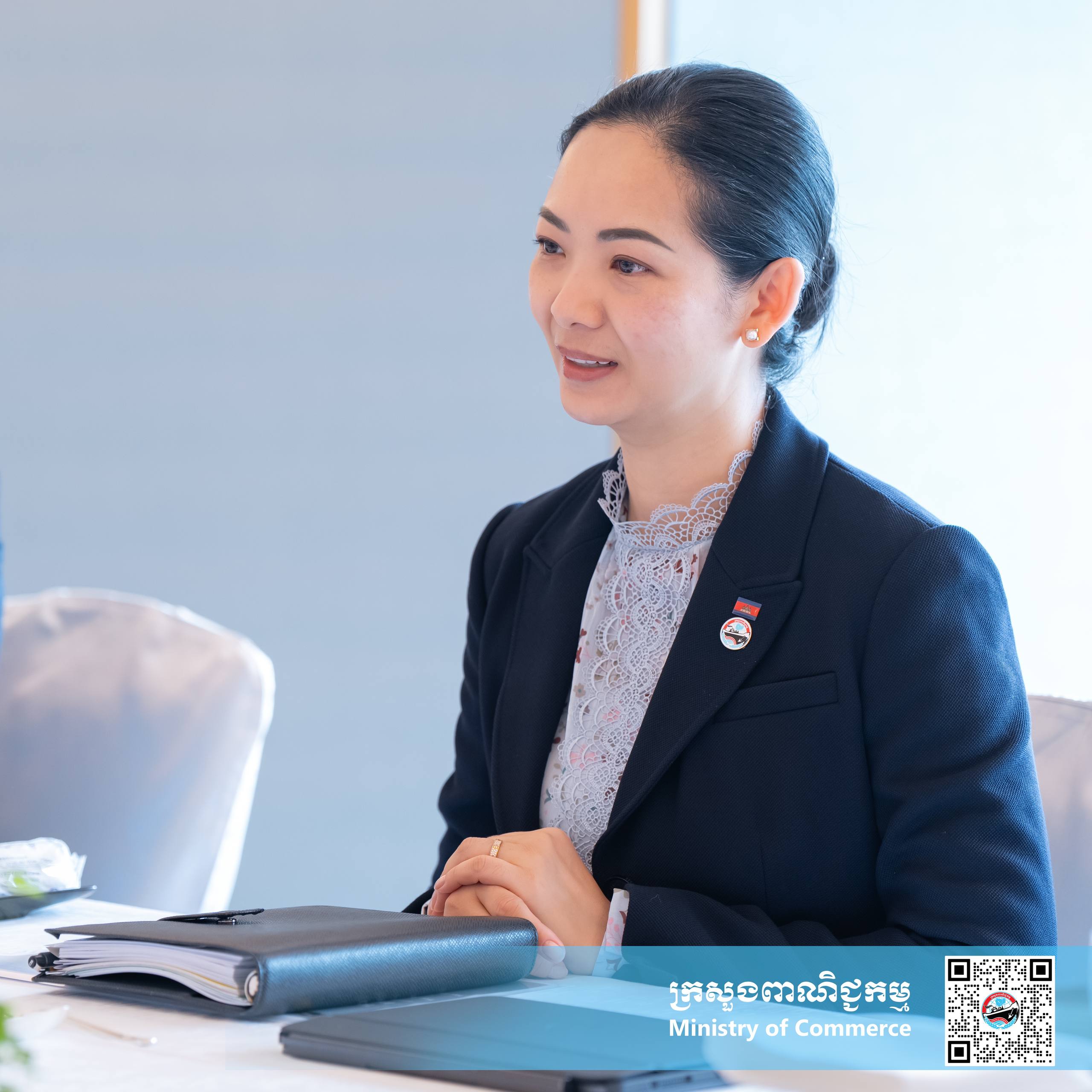 លោកជំទាវ ចម និម្មល រដ្ឋមន្ត្រីក្រសួងពាណិជ្ជកម្ម បានចូលរួមទទួលទានអាហារការងារពេលព្រឹកជាមួយតំណាងក្រុមហ៊ុន Toyota Tsusho Corporation ដែលដឹកនាំដោយលោក Harada Shigeru, Division CEO ក្រុមហ៊ុន Toyota Tsusho Co., LTD (Japan)