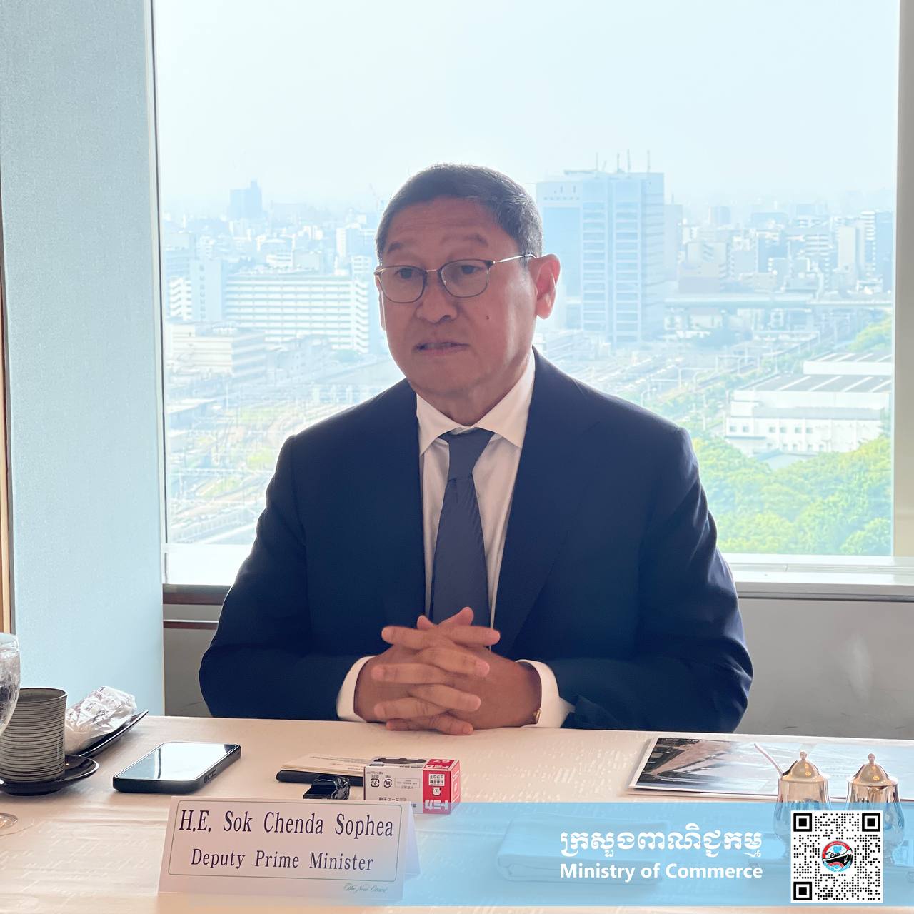 ឯកឧត្តម សុខ ចិន្តាសោភា ឧបនាយករដ្ឋមន្ត្រី បានអនុញ្ញាតជូន តំណាងក្រុមហ៊ុន Toyota Tsusho Corporation ដែលដឹកនាំដោយលោក  Harada Shigeru, Division CEO ក្រុមហ៊ុន Toyota Tsusho Co., LTD (Japan)