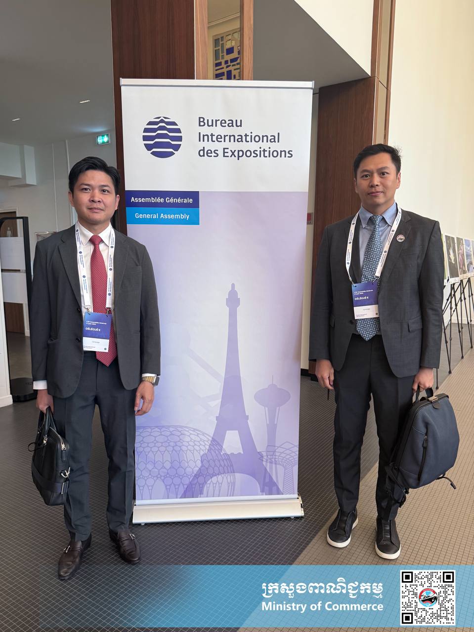 ឯកឧត្តម សំហេង បូរ៉ា រដ្ឋលេខាធិការក្រសួងពាណិជ្ជកម្ម ដឹកនាំគណៈប្រតិភូកម្ពុជា ចូលរួមមហាសន្និបាត លើកទី១៧៦ របស់ការិយាល័យពិព័រណ៍អន្តរជាតិ (The 176th Session of the BIE General Assembly)