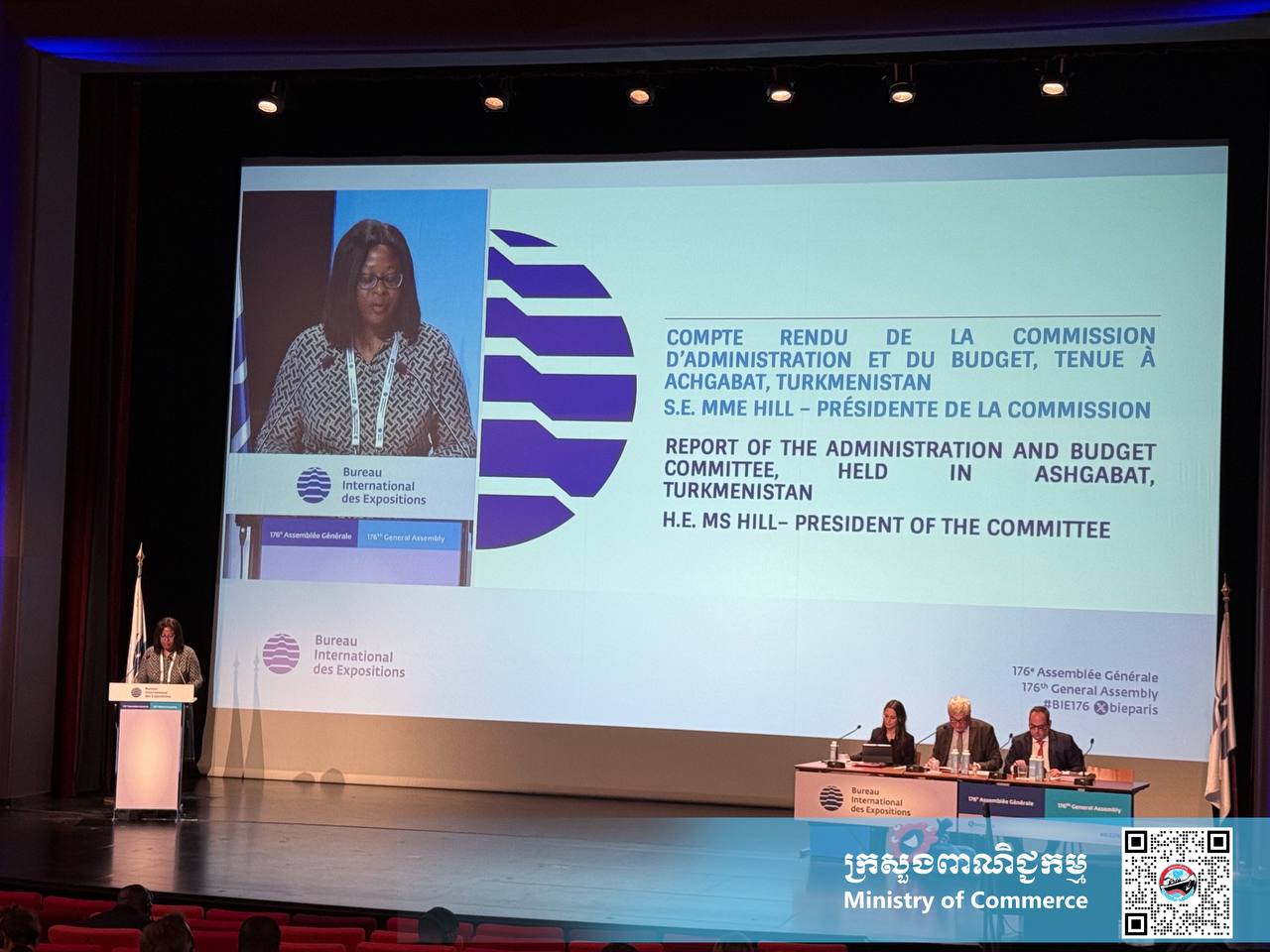 ឯកឧត្តម សំហេង បូរ៉ា រដ្ឋលេខាធិការក្រសួងពាណិជ្ជកម្ម ដឹកនាំគណៈប្រតិភូកម្ពុជា ចូលរួមមហាសន្និបាត លើកទី១៧៦ របស់ការិយាល័យពិព័រណ៍អន្តរជាតិ (The 176th Session of the BIE General Assembly)